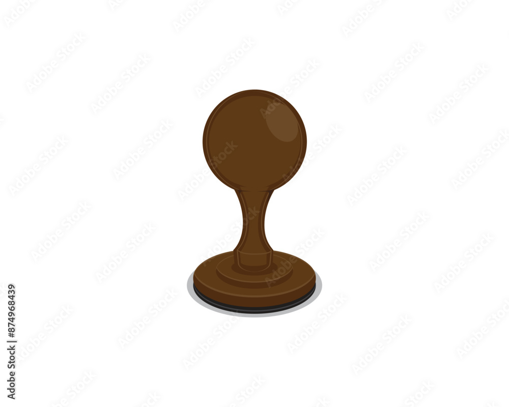 vector design of a rubber stamp which is round at the top and made of wood and at the bottom is round and flat which can be used for stamps or seals vector design of a rubber stamp which is round at the top and made of wood and at the bottom is round and flat which can be used for stamps or seals