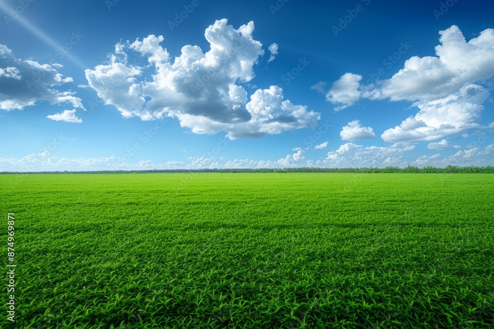 Green Field under a Blue Sky Green Field under a Blue Sky