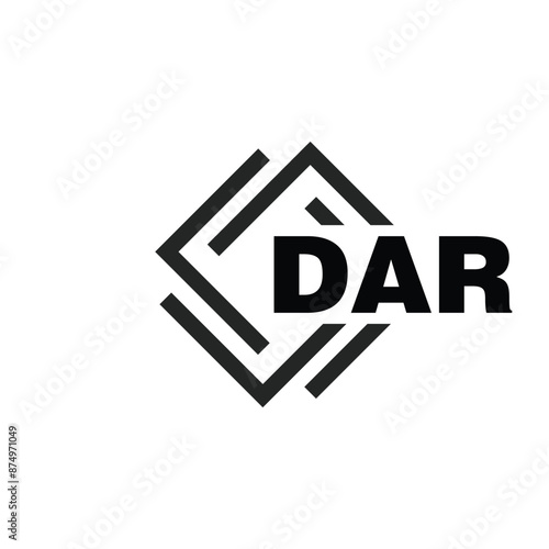 DAR letter logo design on white background. DAR logo. DAR creative initials letter Monogram logo icon concept. DAR letter design