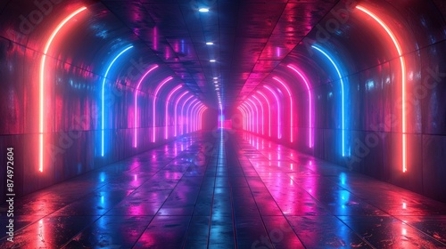 Wallpaper Mural Neon Tunnel Torontodigital.ca