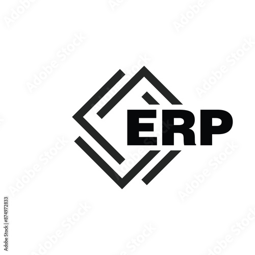 ERP letter logo design on white background. ERP logo. ERP creative initials letter Monogram logo icon concept. ERP letter design