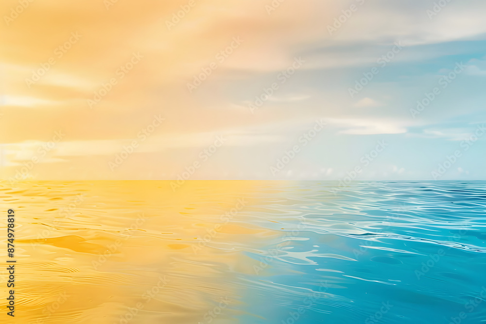 Naklejka premium beautiful summer ombre background in yellow and blue