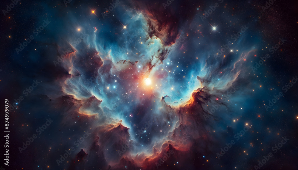 Fototapeta premium Mystical Celestial Scene: Ultra-High-Definition Photograph of a Starry Sky