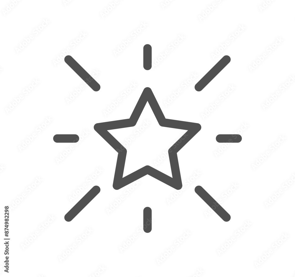 Star icon outline and linear vector.
Star icon outline and linear vector.
