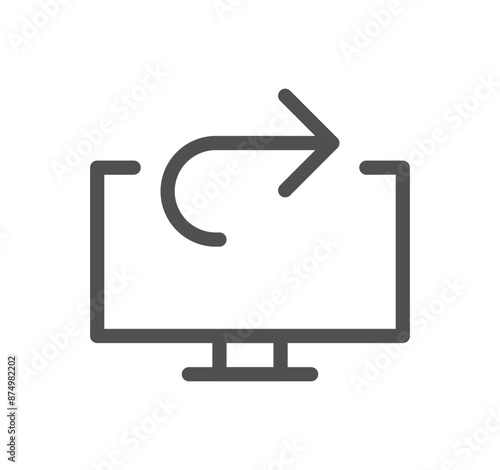 Business people icon outline and linear vector.	
