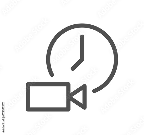 Business people icon outline and linear vector.	
