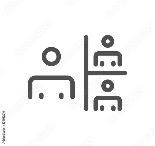 Business people icon outline and linear vector.	
