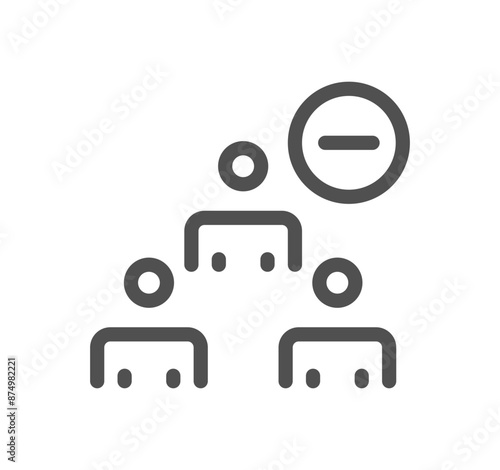 Business people icon outline and linear vector.	
