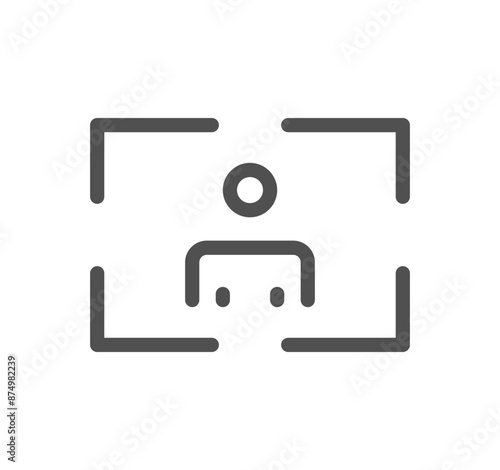 Business people icon outline and linear vector.	
