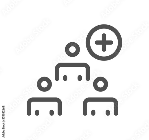 Business people icon outline and linear vector.	
