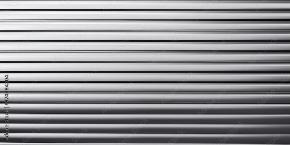 Abstract Close-up of a Metallic Roller Shutter with Horizontal Grooves Abstract Close-up of a Metallic Roller Shutter with Horizontal Grooves