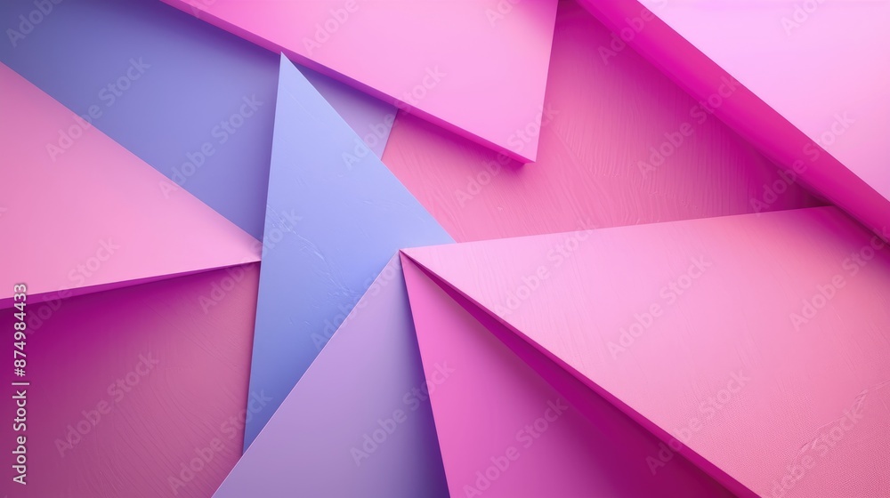Abstract colorful geometric shape design paper background in pink and violet hues Abstract colorful geometric shape design paper background in pink and violet hues
