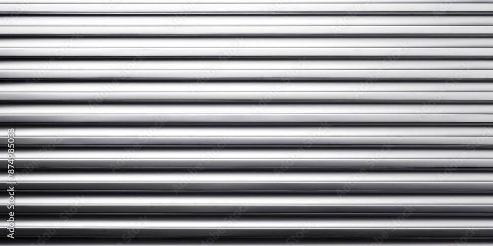 Seamless pattern of shiny silver corrugated metal roller shutter door texture background Seamless pattern of shiny silver corrugated metal roller shutter door texture background