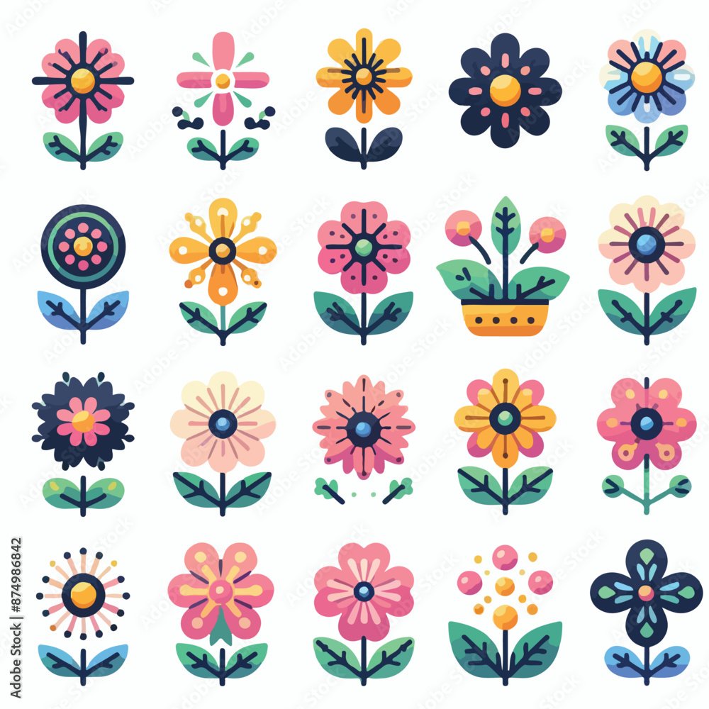 Fototapeta premium Awesome Vector Flowers Design Art