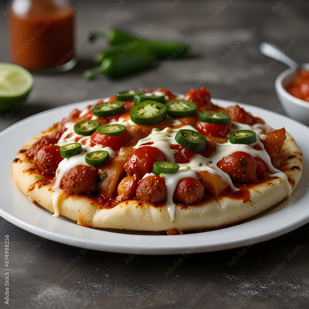 pizza with salami and tomatoes pizza with salami and tomatoes