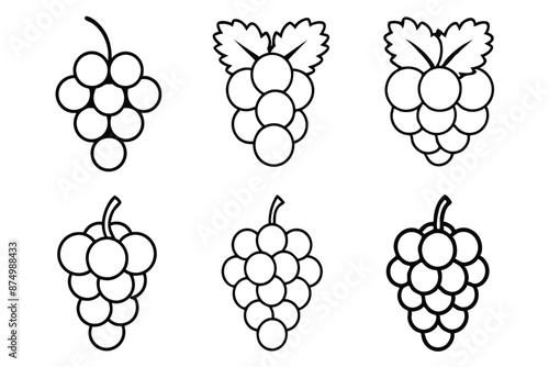 Grape Line Art Intricate Grape Pattern Illustration Artwork