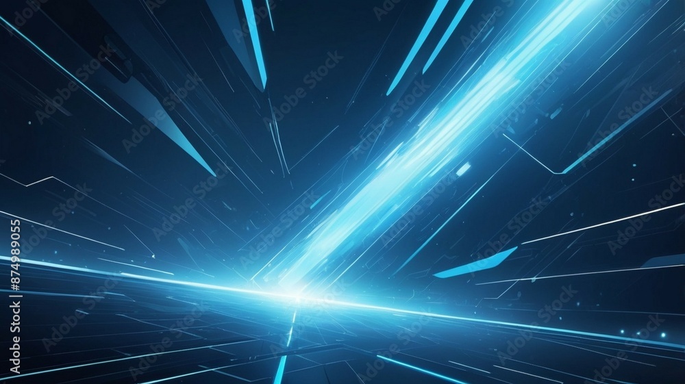 Futuristic technology concept of blue and white abstract background. generative ai. Futuristic technology concept of blue and white abstract background. generative ai.