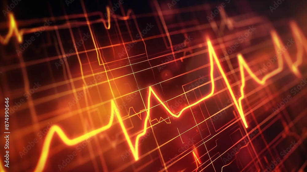 Concerned Doctor Monitoring Heart Arrhythmias on Medical Equipment, Illustrating Cardiac Health and Treatment Concept Concerned Doctor Monitoring Heart Arrhythmias on Medical Equipment, Illustrating Cardiac Health and Treatment Concept