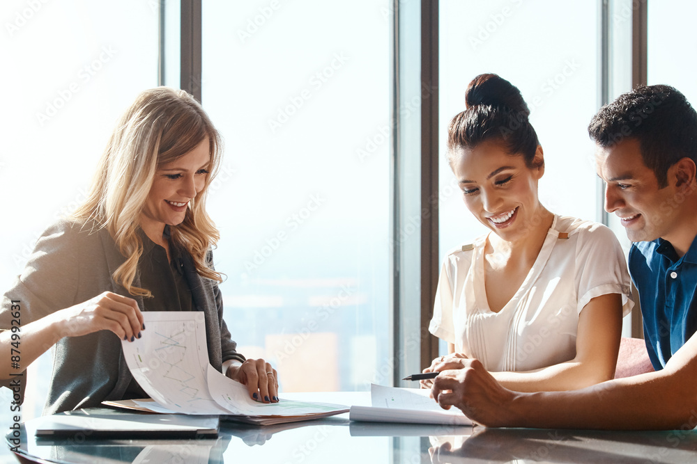Trust, couple and financial advisor with contract for consulting, insurance plan or investment in office. Discussion, help and woman broker with people for meeting, loan application or information Trust, couple and financial advisor with contract for consulting, insurance plan or investment in office. Discussion, help and woman broker with people for meeting, loan application or information