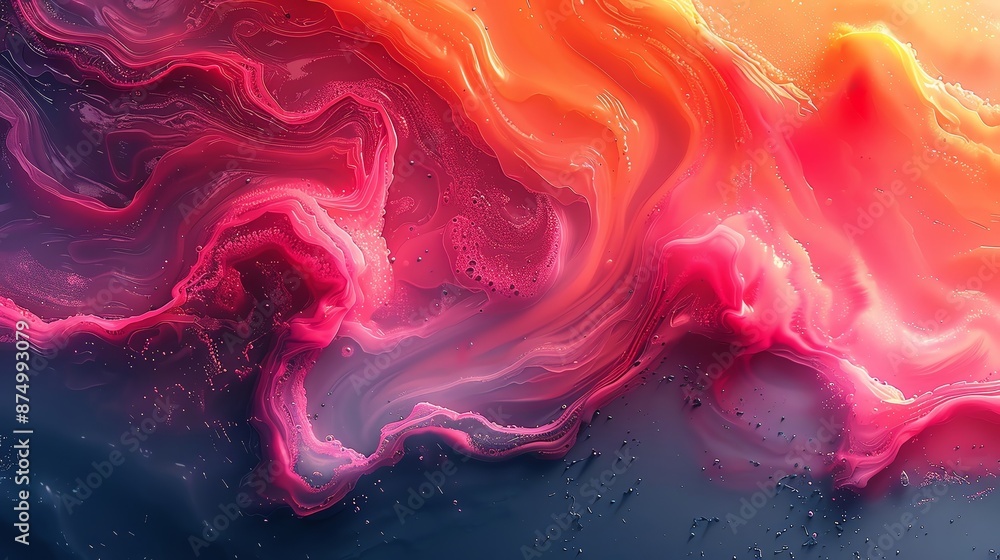 Obraz premium vibrant morphing liquid in a psychedelic style