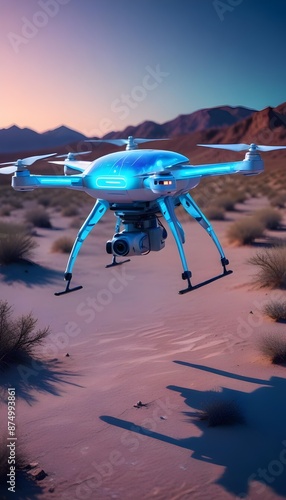 Emergency Medical Drone Delivering Supplies to Remote Location with Advanced Technology