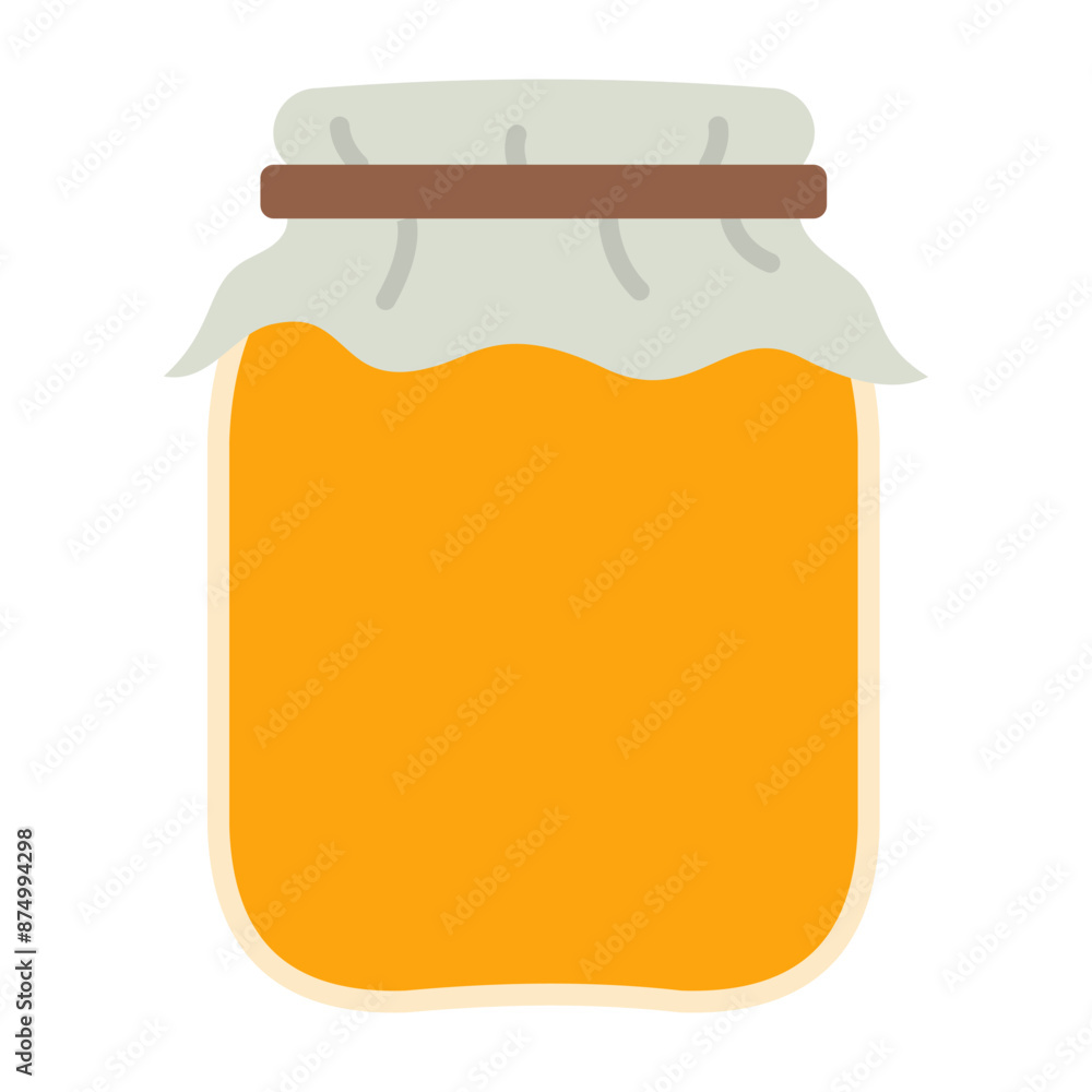 Grocery food packaging icon. Jar with jam on a white background. Vector illustration. Grocery food packaging icon. Jar with jam on a white background. Vector illustration.