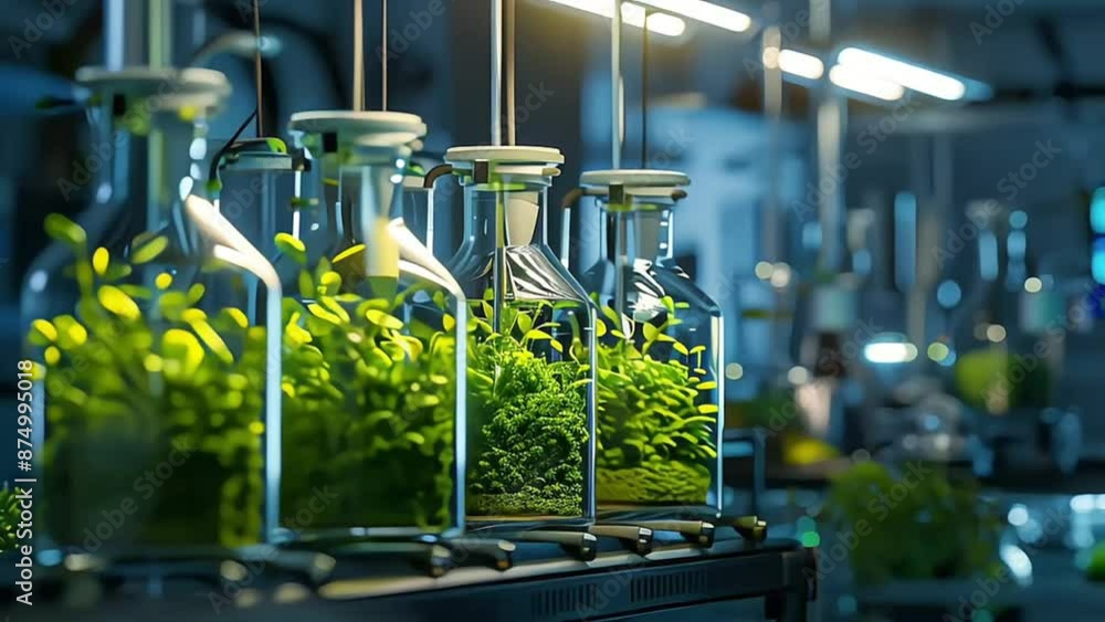 Sapling In Lab laboratory test tube biology science genetically modified plants ...