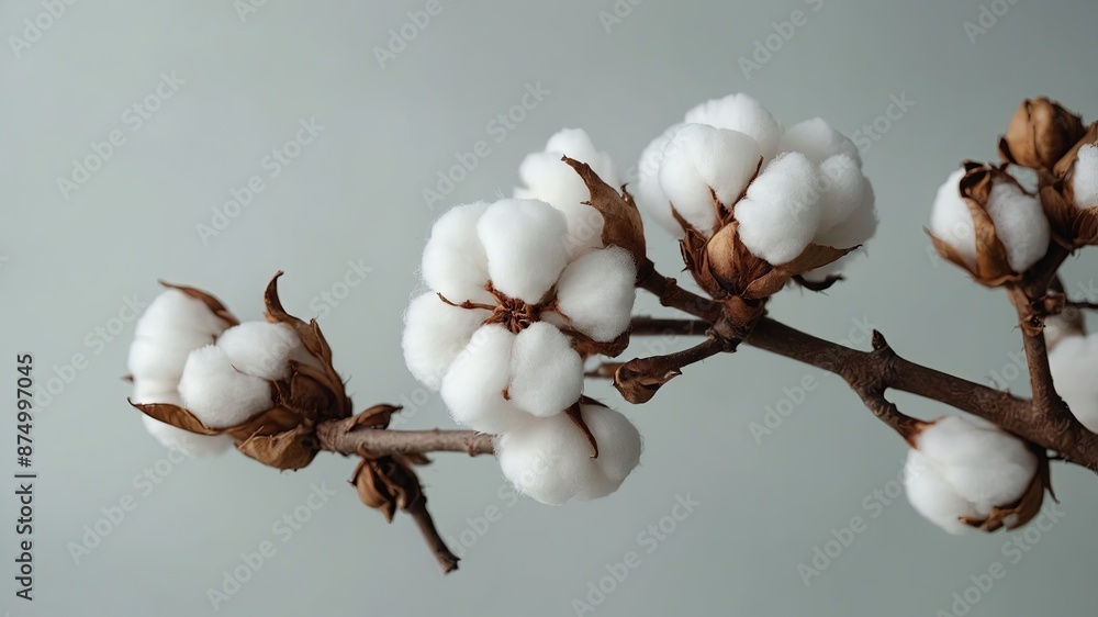 Cotton branch on pale background Delicate light beauty cotton background Natural organic fiber, agriculture, cotton seeds, raw materials for making fabric, beauty cosmetics. Cotton branch on pale background Delicate light beauty cotton background Natural organic fiber, agriculture, cotton seeds, raw materials for making fabric, beauty cosmetics.