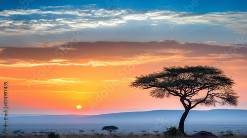 Beautiful_sunrise_over_the_plains_of_the_Serengeti © vista