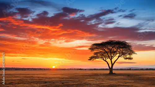 Beautiful_sunrise_over_the_plains_of_the_Serengeti © vista