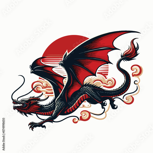 Wallpaper Mural Dragon cartoon mascot vector illustration
 Torontodigital.ca