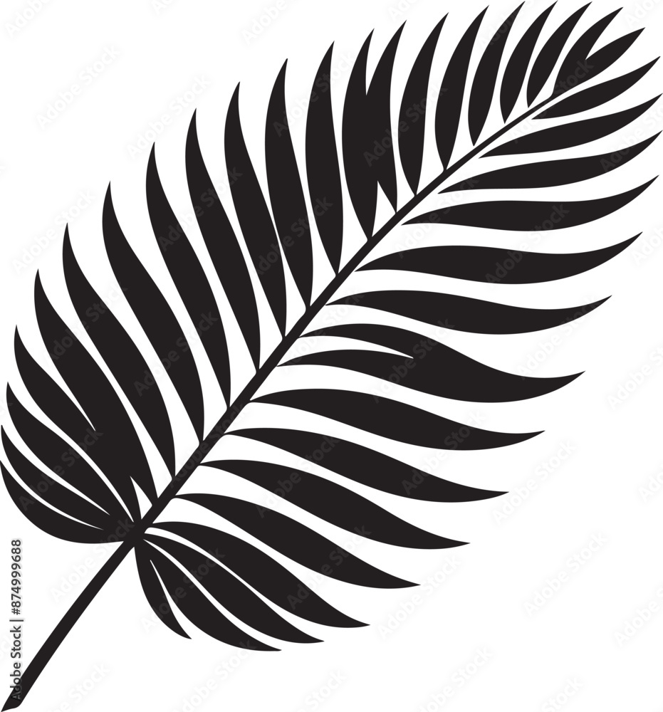 Fototapeta premium rawan leaf Image, Stock Silhouette, vector black color silhouette