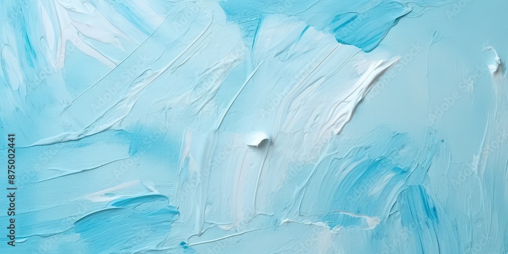 Abstract Blue and White Acrylic Painting Abstract Blue and White Acrylic Painting