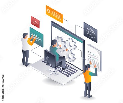 Team Working with Computer Technology Systems