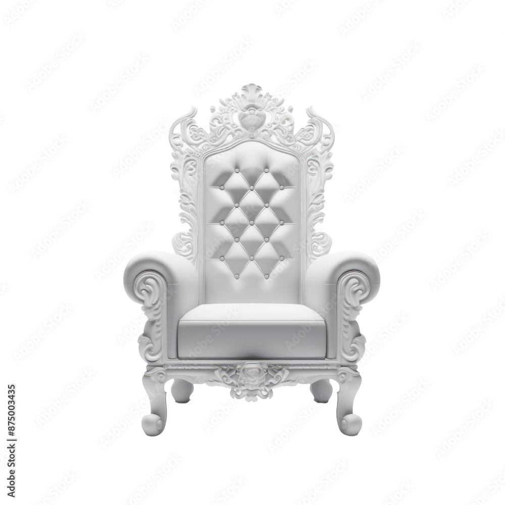 White armchair isolate on transparent png.
White armchair isolate on transparent png.