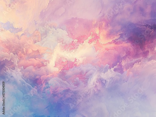 Abstract SkyBeautiful Cloud Formations in Pastel Colors Background Image photo