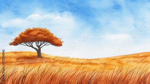 Captivating watercolor illustration of Western Australias stunning landscapes for Western Australia Day.