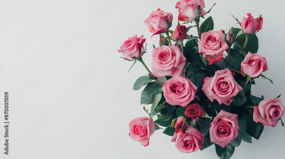 Beautiful roses on white table, Background
Beautiful roses on white table, Background