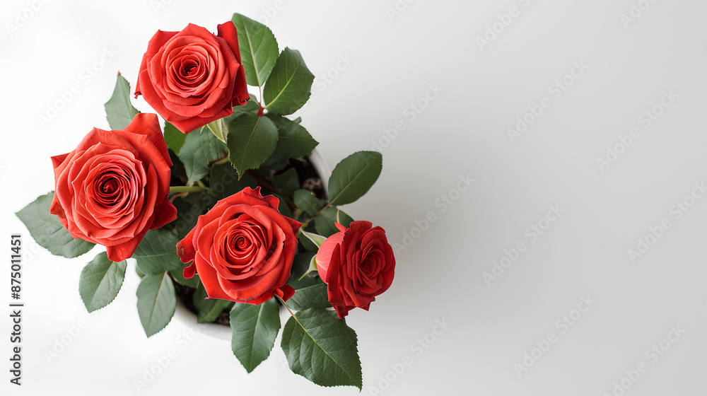 Beautiful roses on white table, Background
Beautiful roses on white table, Background