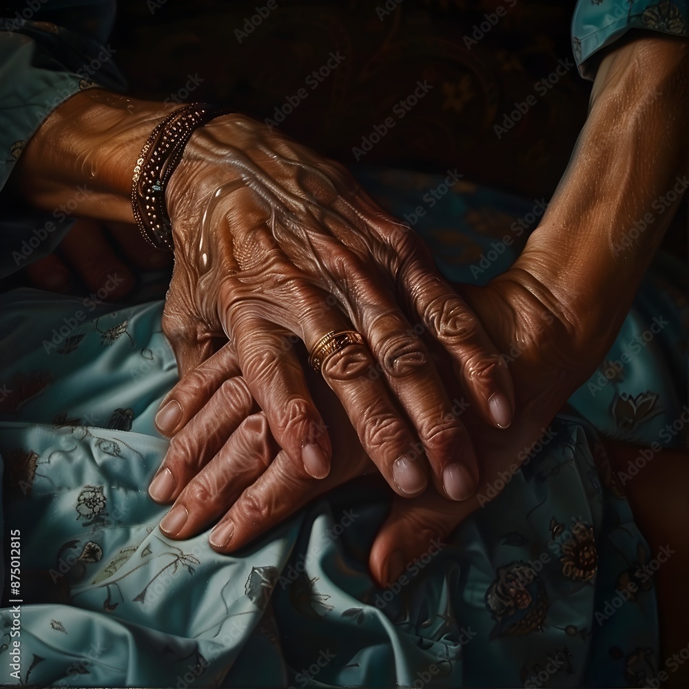 Fototapeta premium Compassionate Hands Tending with Unwavering Care and Dedication