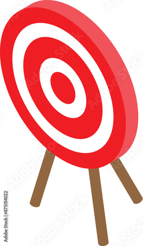 Archery target is standing on a tripod, waiting for an archer to test their skills