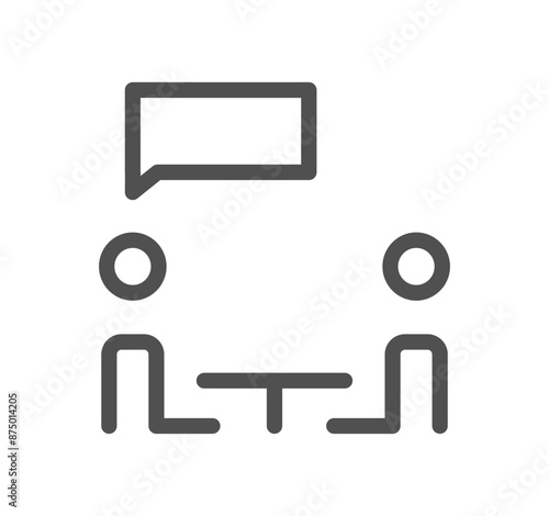 Business people icon outline and linear vector.	

