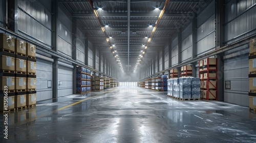 A high-tech warehouse with advanced climate control systems for temperature-sensitive goods. The logistics technology protects inventory and reduces waste.