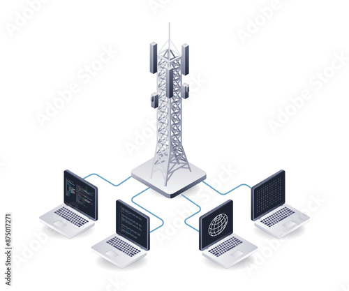 Connecting Computer Networks via Transmitter Towers