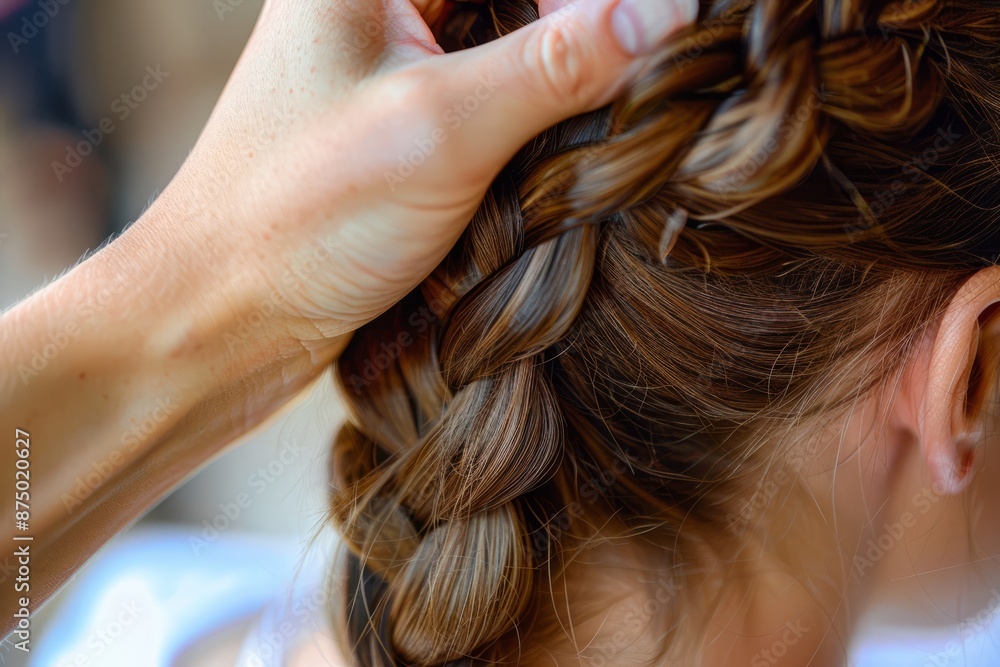 Fototapeta premium A close-up of a braid