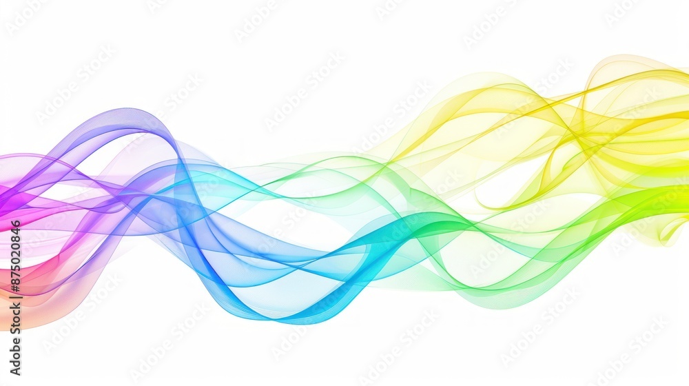 Naklejka premium Abstract Colorful Flowing Lines