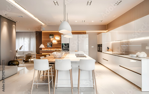 Modern Oasis A White Kitchen Designed for Comfort and Style
