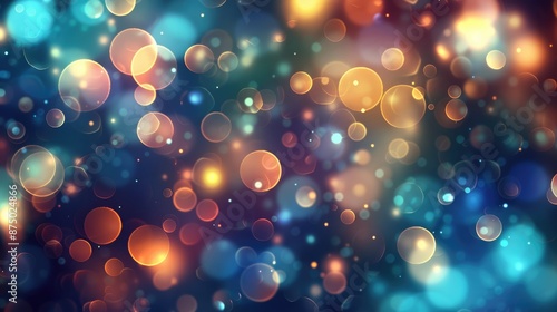Shimmering festive lights blurred abstract Christmas backdrop