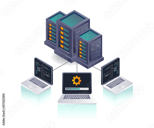 Computer Network Server Data Technology