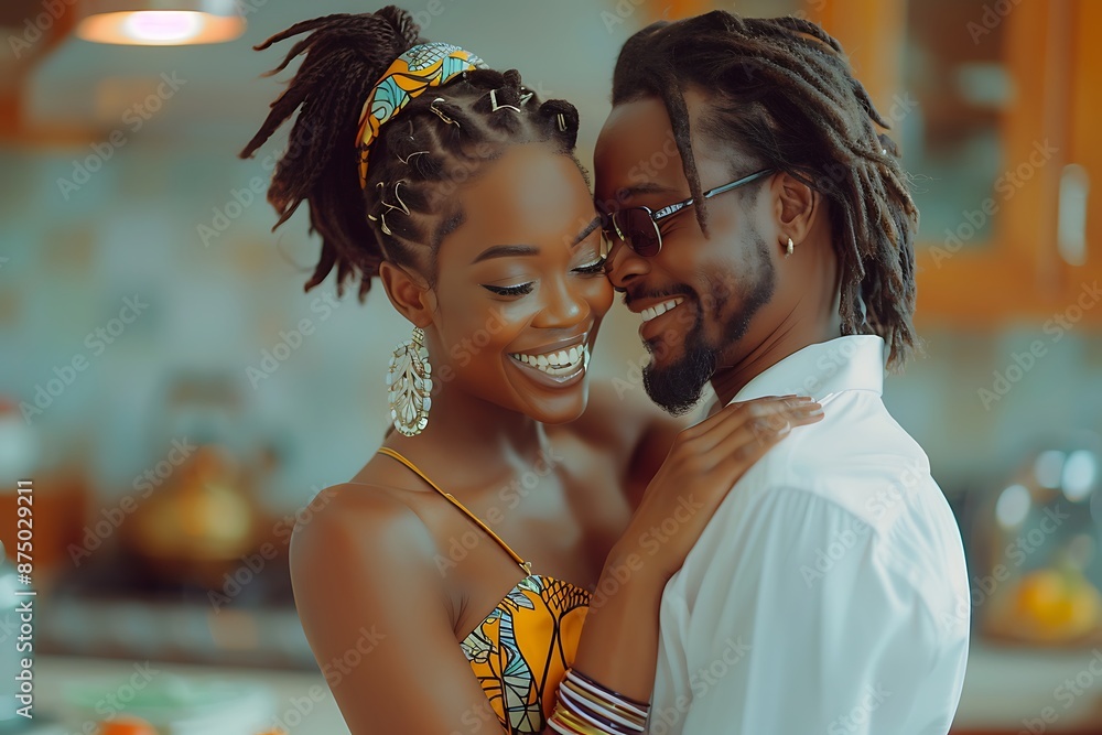 A Couple Giggling While Dancing Together in a romantic mode smiling on the faces A Couple Giggling While Dancing Together in a romantic mode smiling on the faces